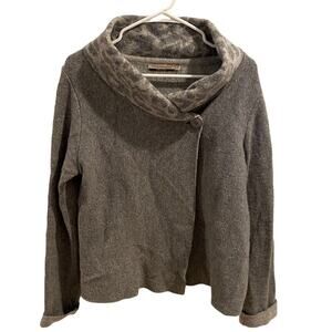 Chiaramente Wool Cardigan Women Size L Made in Italy EUC Old Money Minimalist
